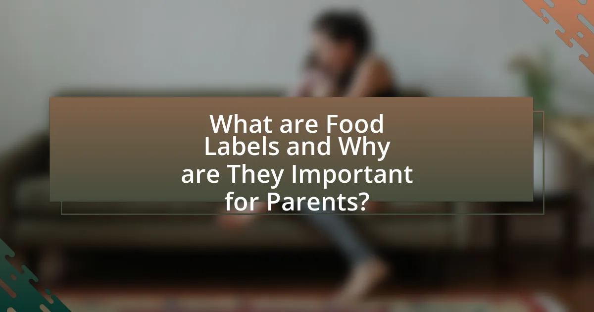 What are Food Labels and Why are They Important for Parents?